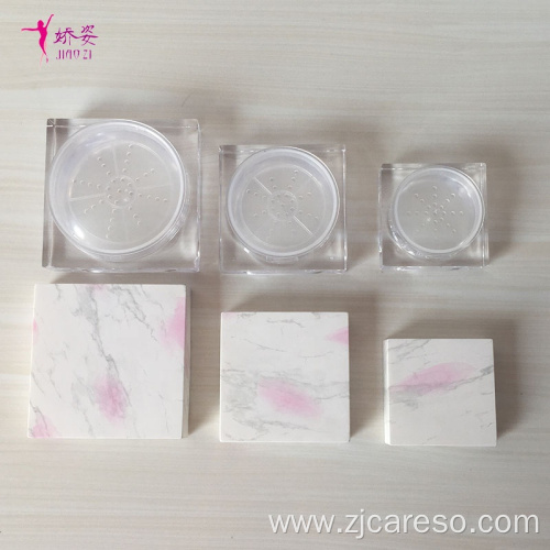 Cosmetic Powder Jar with Water Transfer Printing Lid